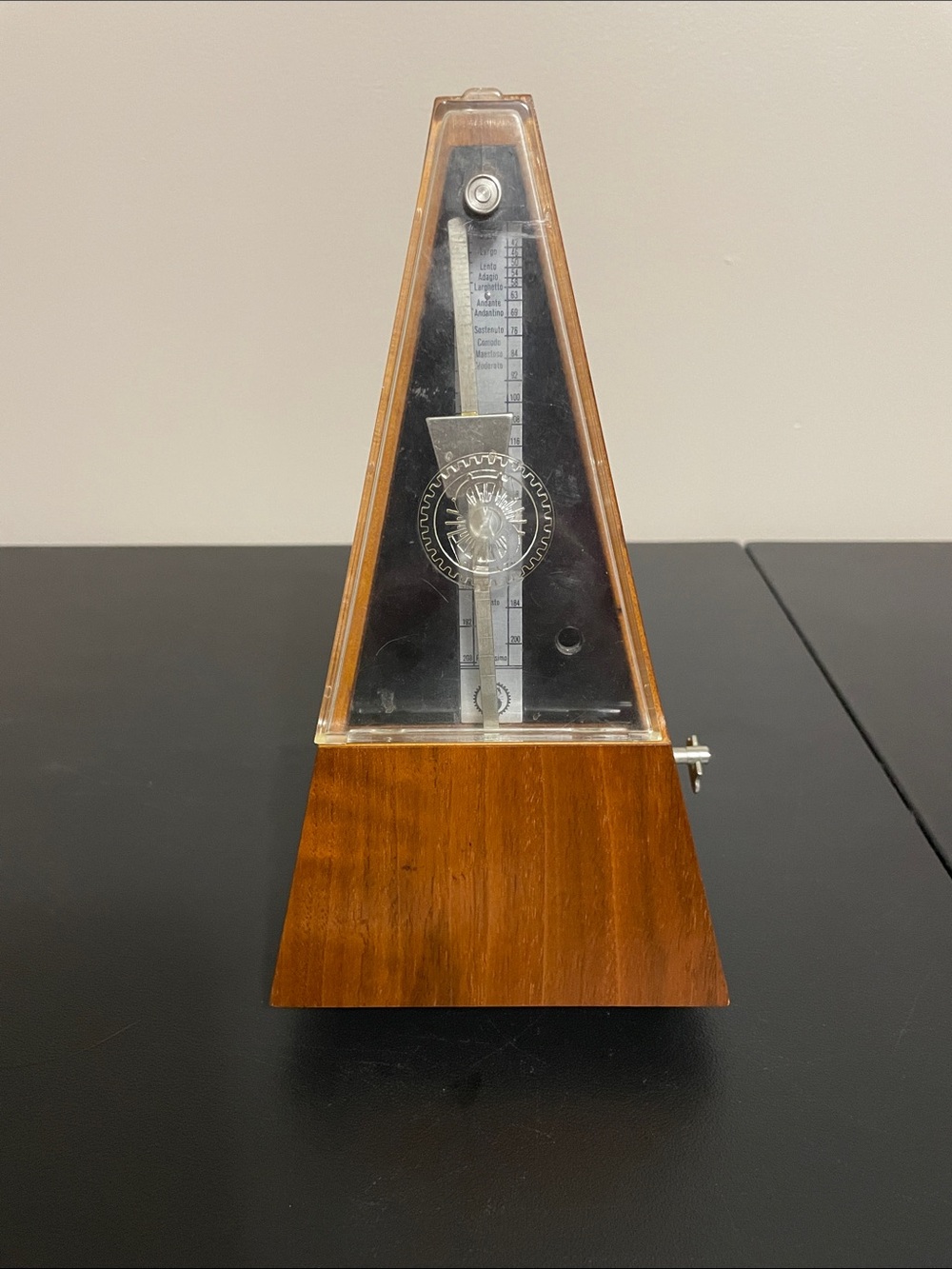 Vintage Metronome In Walnut Case